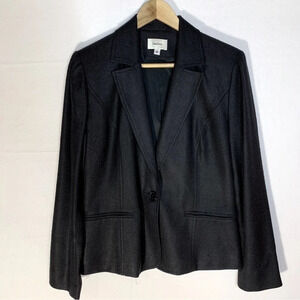 Neiman Marcus 100% Silk Black Blazer Old Money